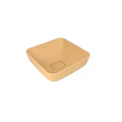 Çanakkale Seramik Zero 2.0 Kare Çanak Lavabo Mat Sarı 40x40