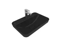 Çanakkale Seramik Zero 2.0 Yarı Gömme Dikdörtgen Lavabo Siyah 60x40