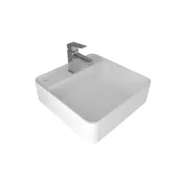 Çanakkale Seramik Smartedge Kare Lavabo Mat Beyaz 45x45