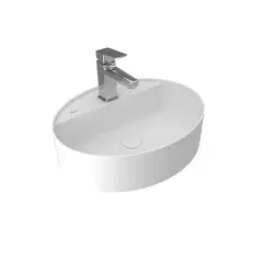 Çanakkale Seramik Smartedge Lavabo + Sifon Set Elips Mat Beyaz