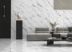 Güral Seramik White-Silver White Silver Full 60x120 Lappato Sırlı Porselen